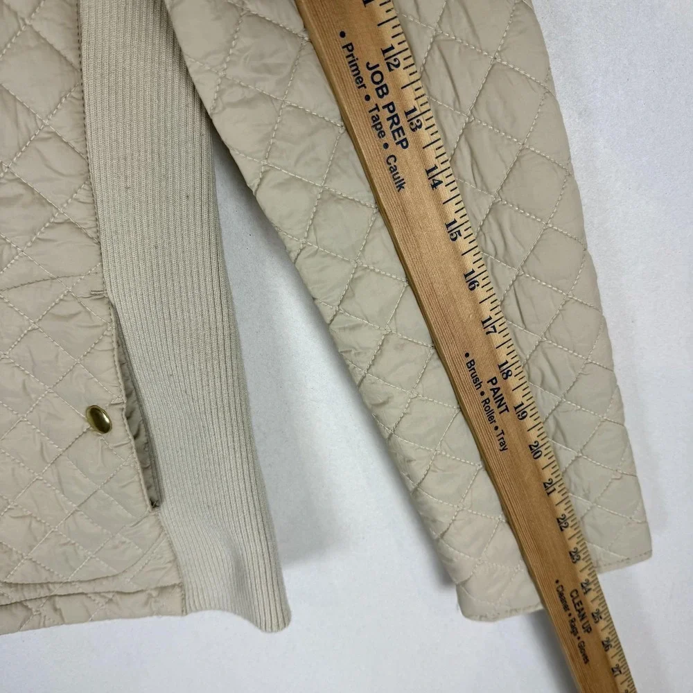 Copper Key‎ Jacket Girls 14-16 Beige Quilted Hooded Zip Pockets Fall Winter